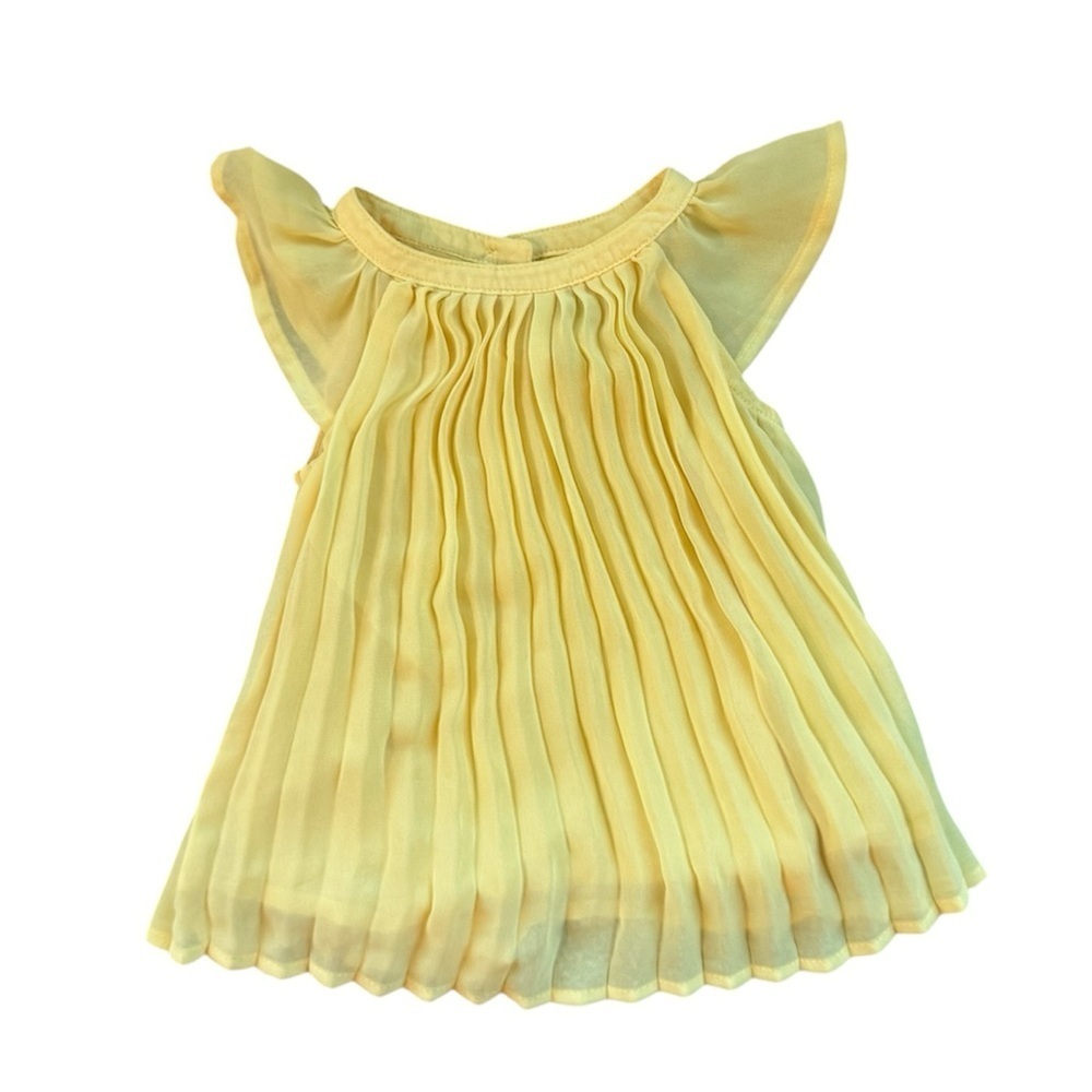 GAP Baby Yellow Pleated Dress Easter dress Spring Summer dress Size 0-3 Months